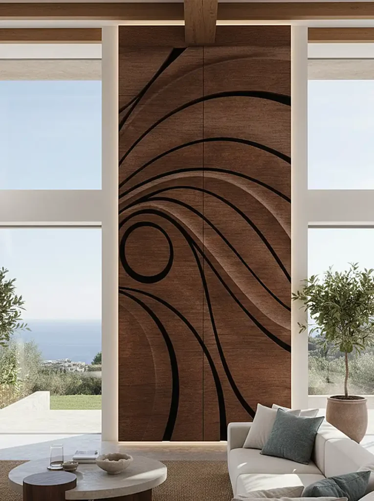 Carpintería de madera, panelado de pared gran formato